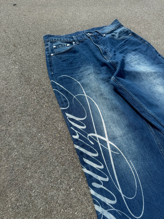 Iblitza Calligraphy Bootcut denim